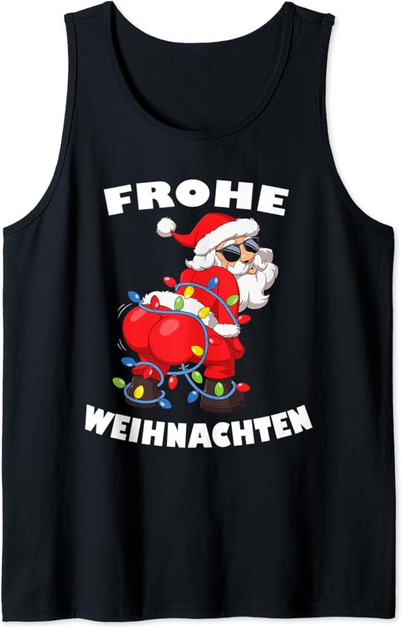Weihnachten 2022 Outfit Twerking Weihnachtsmann Frohe Weihnachten 2021 Tank Top Amazon.de